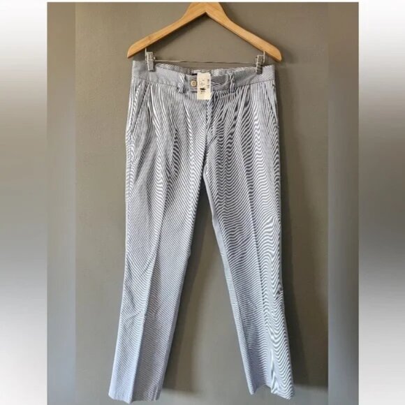 Saks Fifth Avenue NWT Blue Corded Pants Sz 30 - Picture 1 of 5